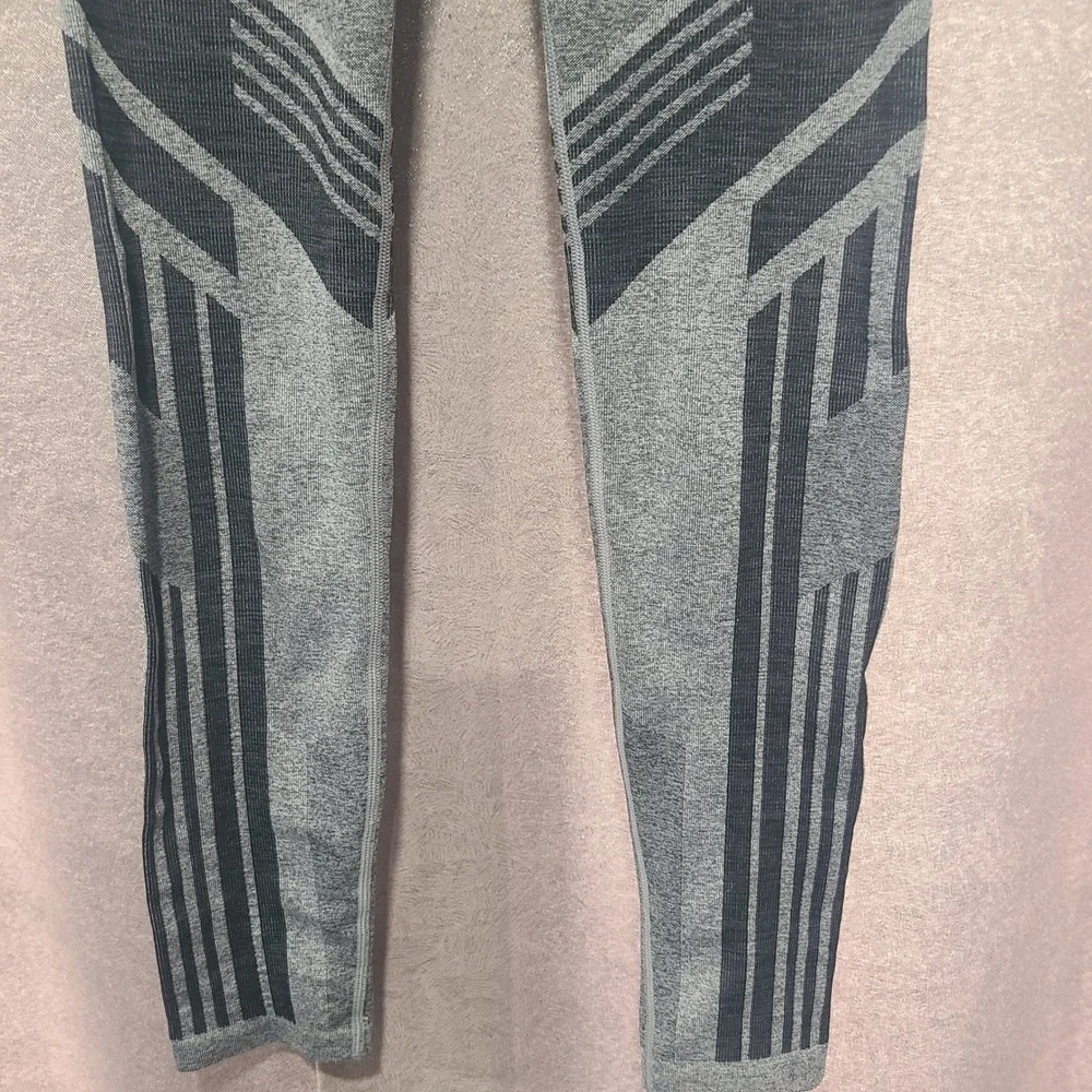 Alo Yoga XS Grey Black High-Waist Alosoft Lush Seamless Leggings Geometric